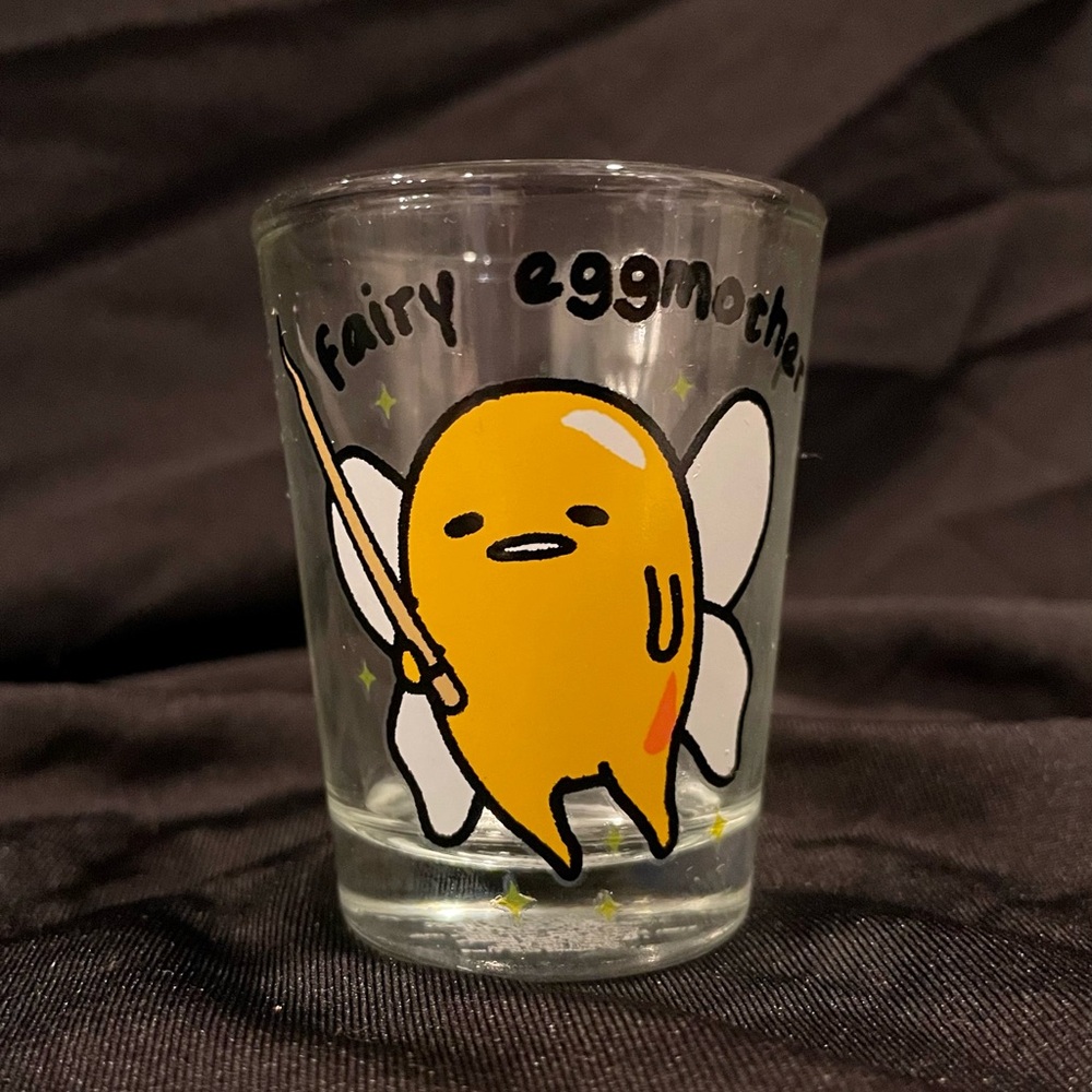 Sanrio Gudetama The Lazy Egg Shot Glass Set Of 4 1.5oz New In Box - Picture 7 of 7